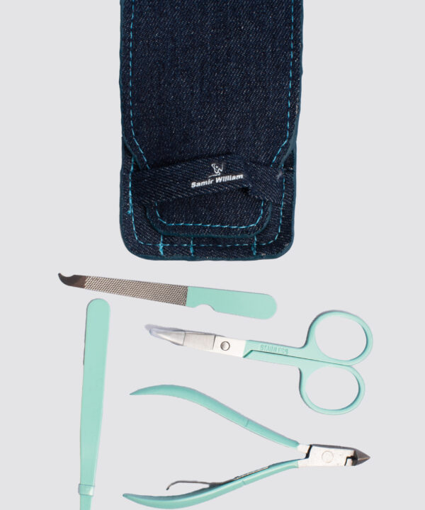 S.W German Denim Pedicure Kit 4 in 1