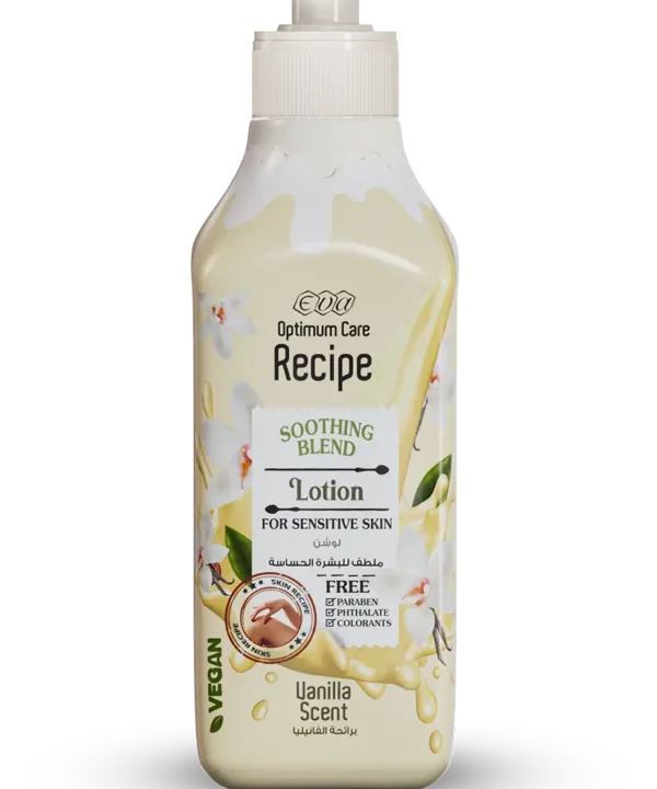 Eva Optimum Care Recipe Soothing Blend Lotion For Sensitive Skin - Vanilla Scent 370 Ml