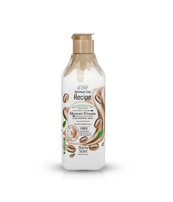 Eva Optimum Care Recipe Rejuvenating Blend Shower Cream For Normal Skin - Mocha Scent 370 Ml
