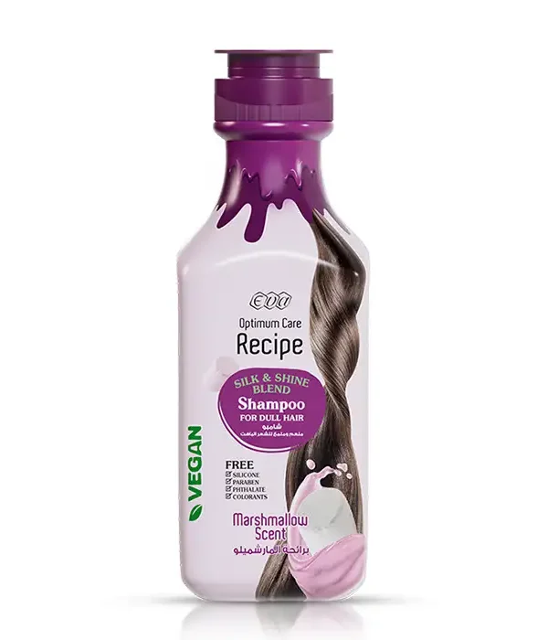 Eva Optimum Care Recipe Silk & Shine Blend Shampoo Marshmallow Scent 350 Ml