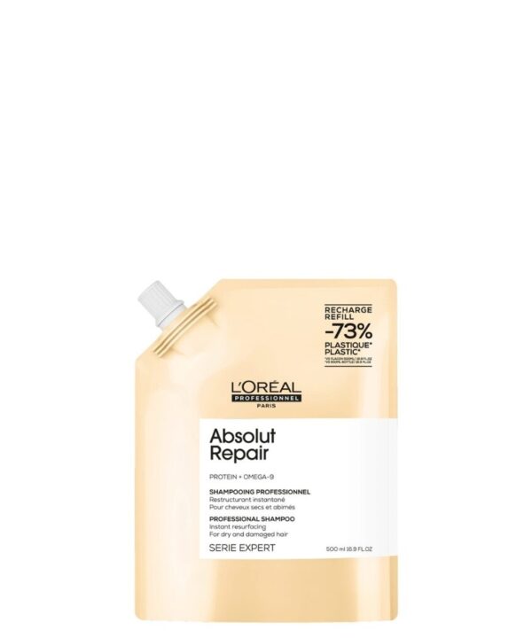 LOREAL PROFESSIONNEL Absolut Repair Shampoo Refill for dry and damaged hair.500ML