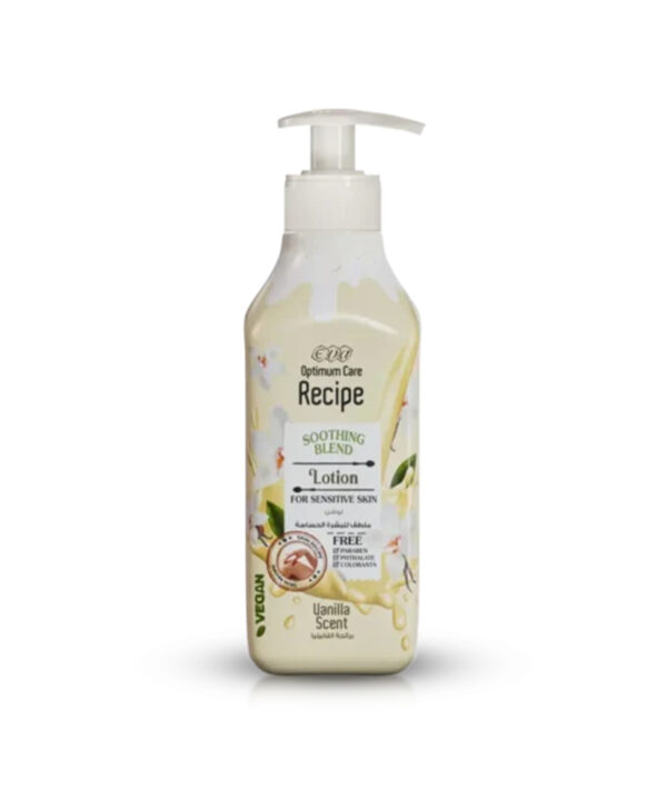 Eva Optimum Care Recipe Soothing Blend Lotion For Sensitive Skin - Vanilla Scent 370 Ml