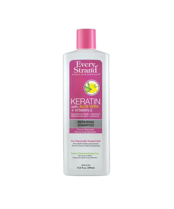 Every Strand Keratin & Aloe Vera + Vitamin E Repairing Shampoo 399 ml