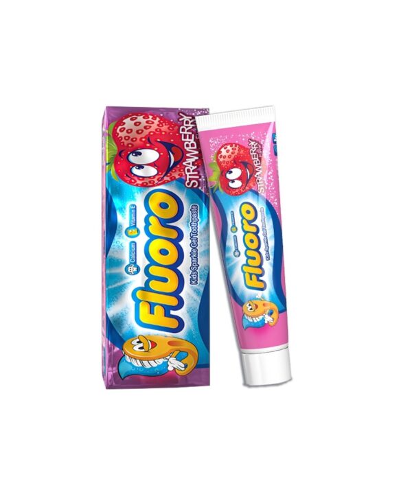 Fluoro Kids Sparkle Gel Toothpaste Strawberry Flavour 50 Gm