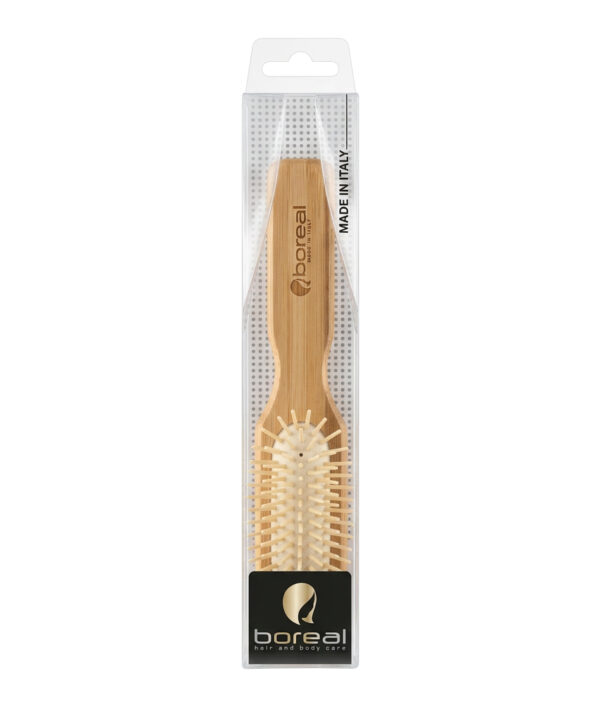 Wooden Hair Brush With Plastic Bristles