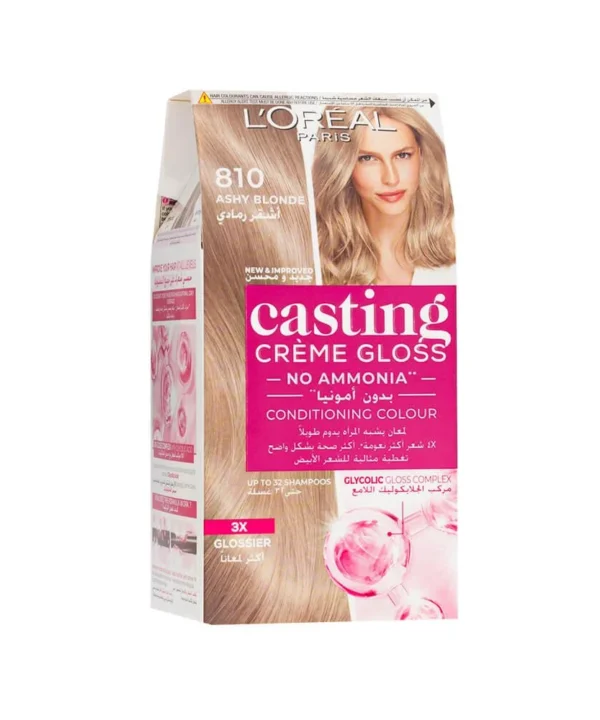 LOREAL Paris Casting Crème Gloss Hair Color - Ashy Blonde 810