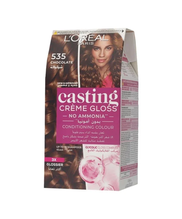 LOréal Paris Casting Crème Gloss Hair Color - Light Golden Brown Purple 535