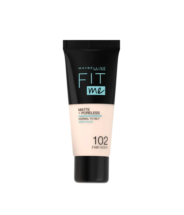 Maybelline Fit Me Matte + Poreless Liquid Foundation  102 Fair Ivory