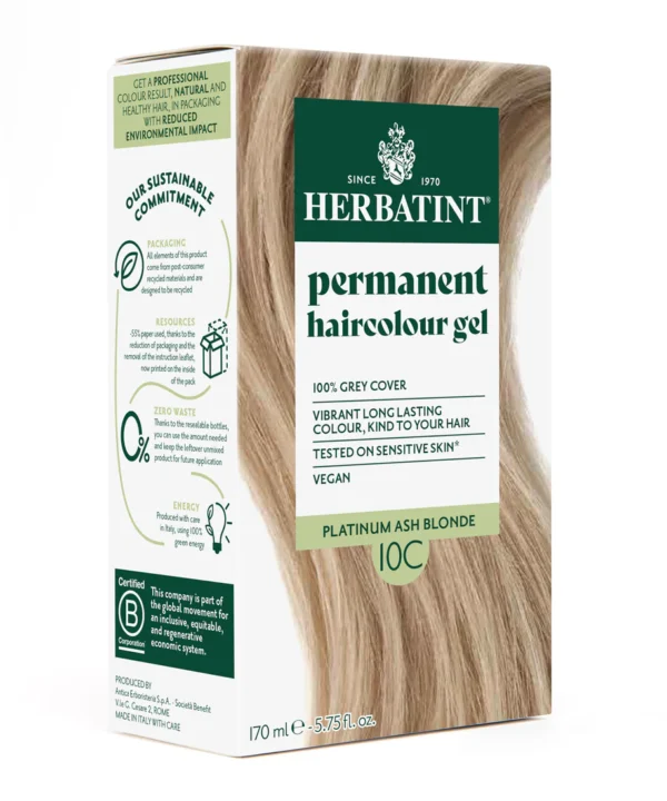 Permanent haircolour gel 10C Platinum Ash Blonde, 170ml