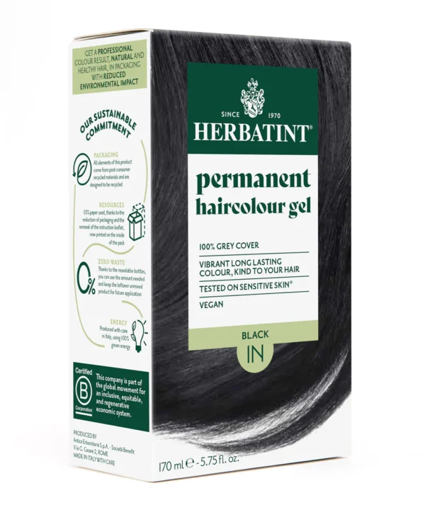 Permanent haircolour gel 1N Black, 170ml