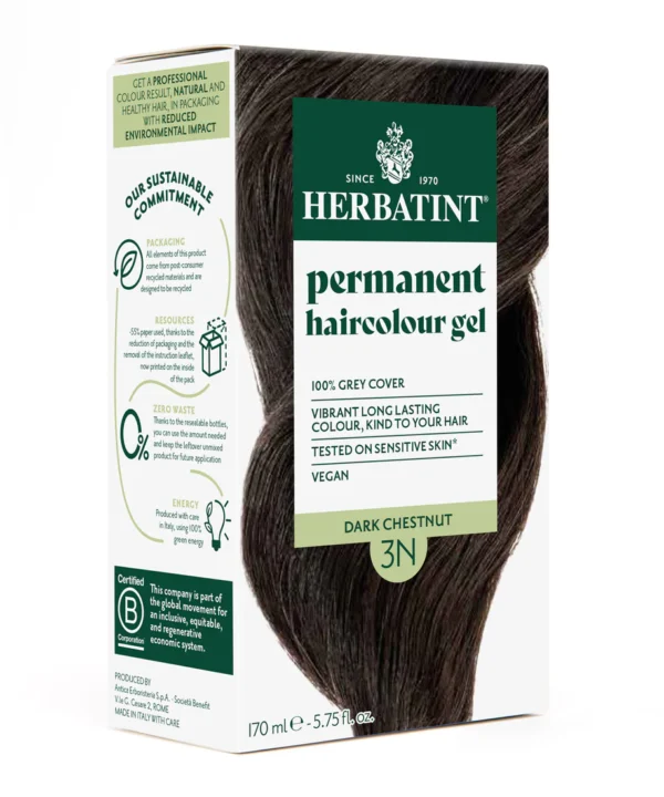 Permanent haircolour gel 3N Dark Chestnut, 170 ml