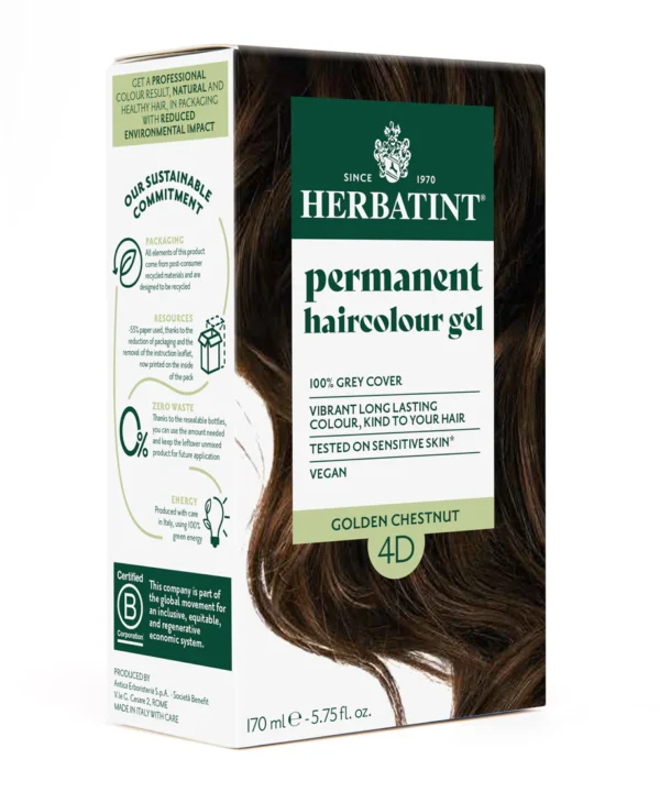 Permanent haircolour gel 4D Golden Chestnut, 170 ml