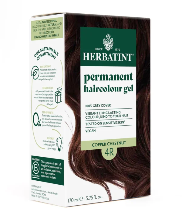 Permanent haircolour gel 4R Copper Chestnut, 170ml