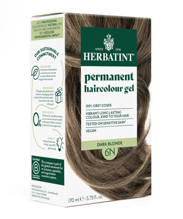 Permanent haircolour gel 6N Dark Blonde, 170ml