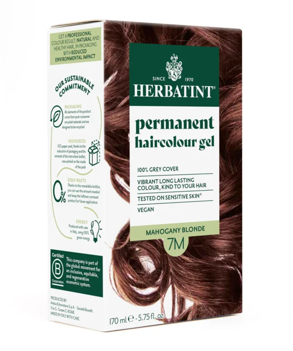 Permanent haircolour gel 7M Mahogany Blonde,  170ml