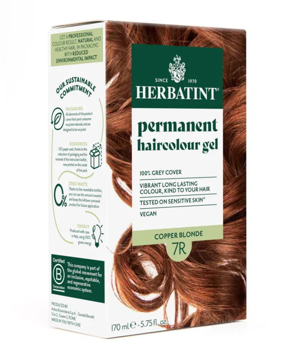 Permanent haircolour gel 7R Copper Blonde, 170ml