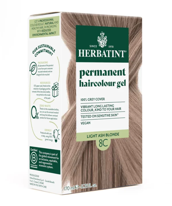 Permanent haircolour gel 8C Light Ash Blonde, 170ml