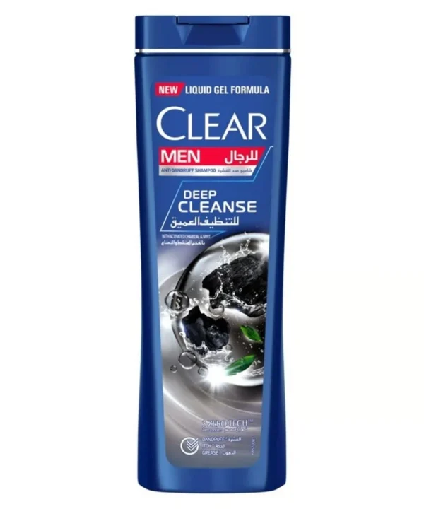 Clear Men's Anti-Dandruff Shampoo for Deep Cleansing with Charcoal and Mint - 360ml