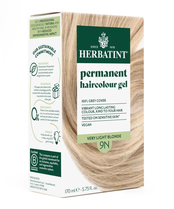 Permanent haircolour gel 9N Very Light Blonde, 170ml