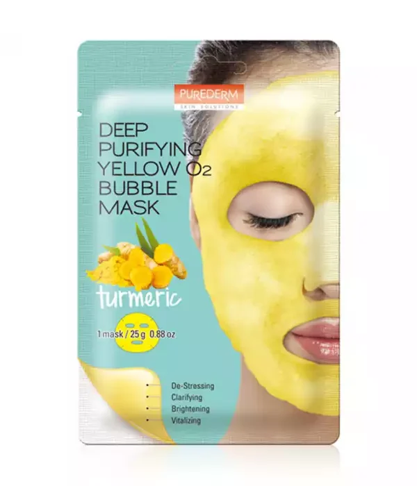 Purederm Yellow Oxygen Bubble Mask for Deep Purification Turmeric